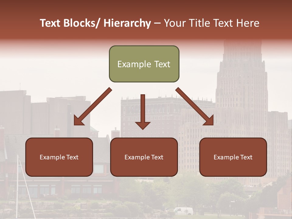 A Picture Of A City With A Large Building In The Background PowerPoint Template