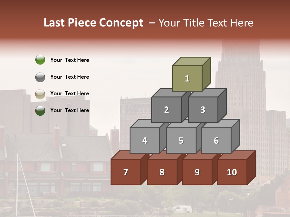 A Picture Of A City With A Large Building In The Background PowerPoint Template