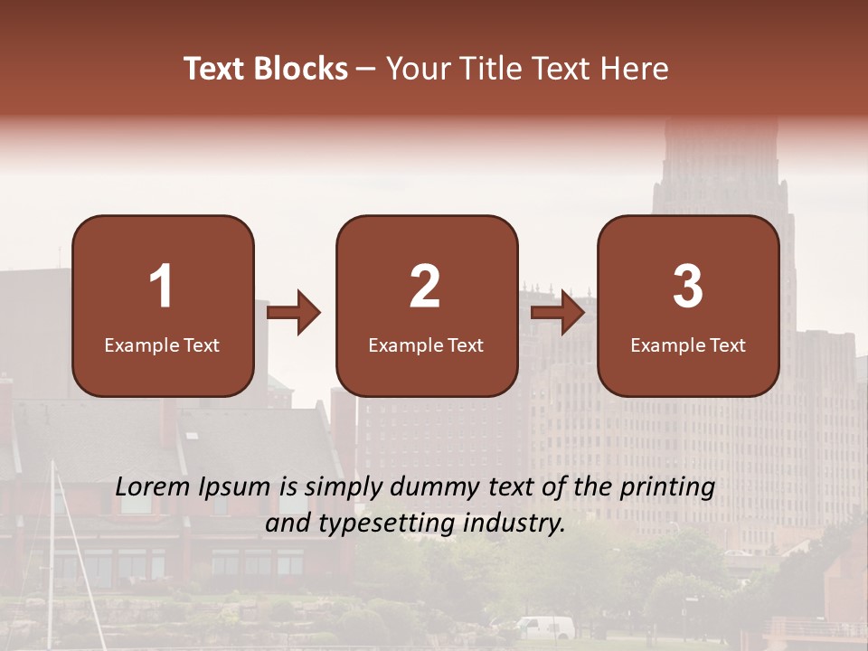 A Picture Of A City With A Large Building In The Background PowerPoint Template