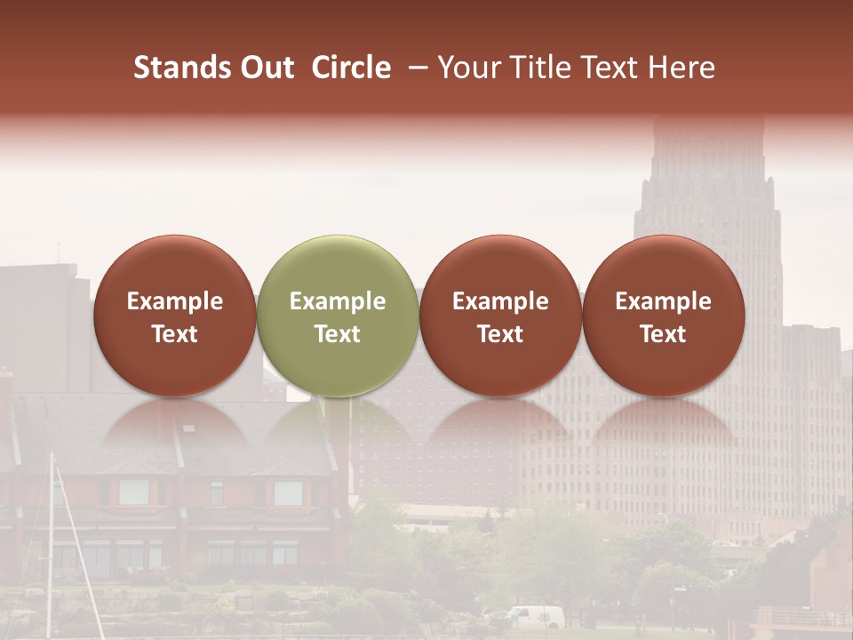 A Picture Of A City With A Large Building In The Background PowerPoint Template