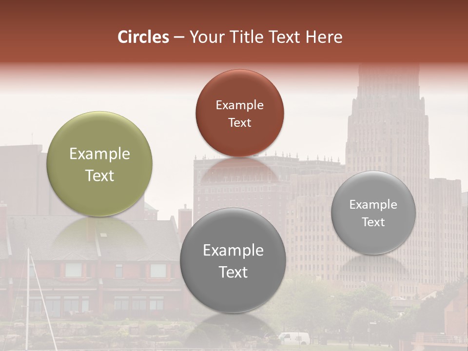 A Picture Of A City With A Large Building In The Background PowerPoint Template