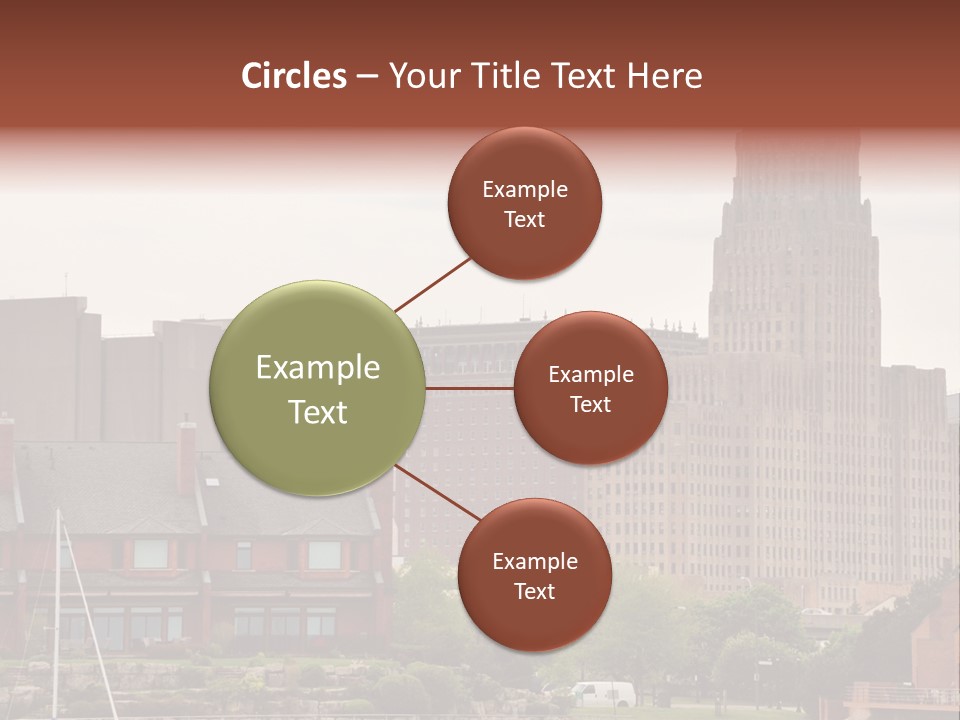 A Picture Of A City With A Large Building In The Background PowerPoint Template