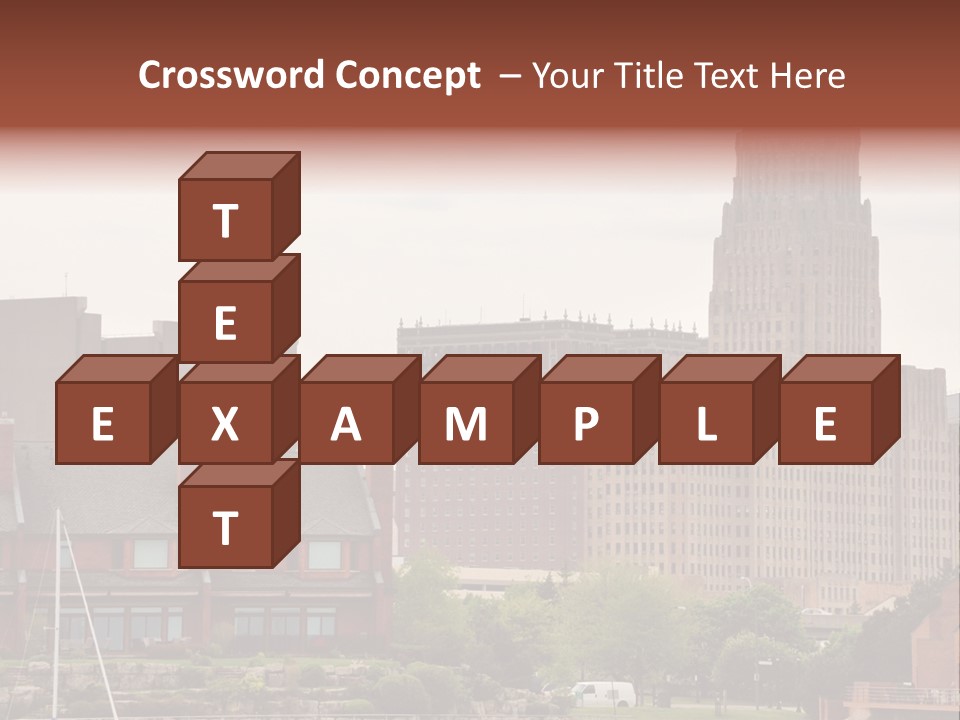 A Picture Of A City With A Large Building In The Background PowerPoint Template