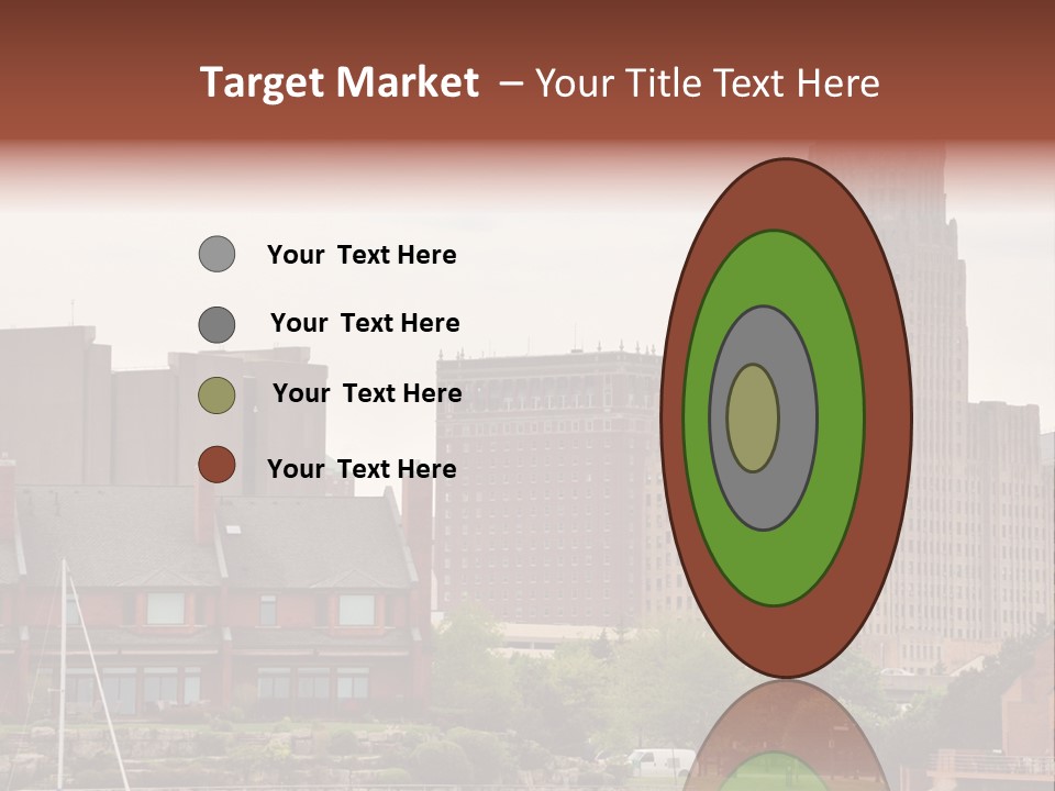 A Picture Of A City With A Large Building In The Background PowerPoint Template