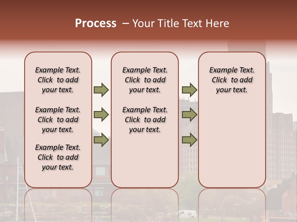 A Picture Of A City With A Large Building In The Background PowerPoint Template