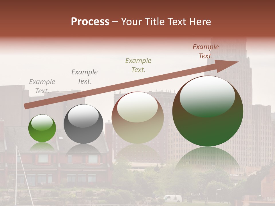 A Picture Of A City With A Large Building In The Background PowerPoint Template