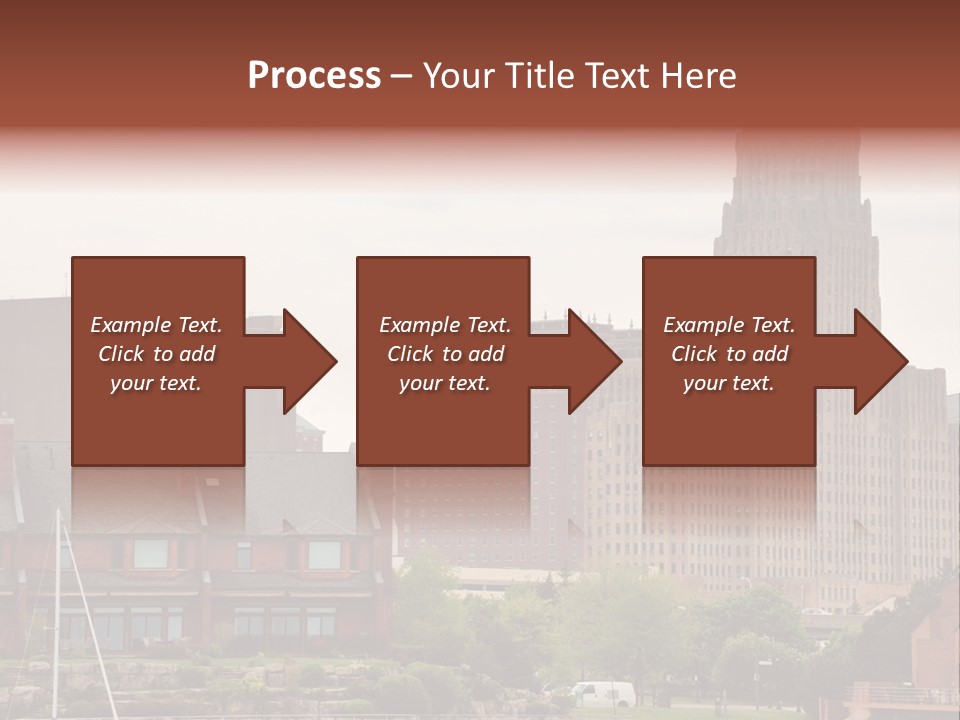 A Picture Of A City With A Large Building In The Background PowerPoint Template