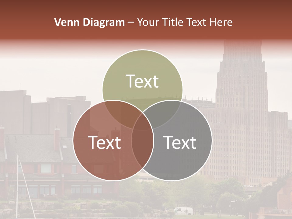 A Picture Of A City With A Large Building In The Background PowerPoint Template