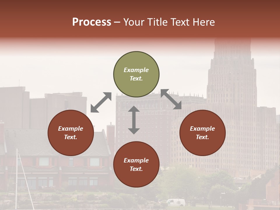 A Picture Of A City With A Large Building In The Background PowerPoint Template