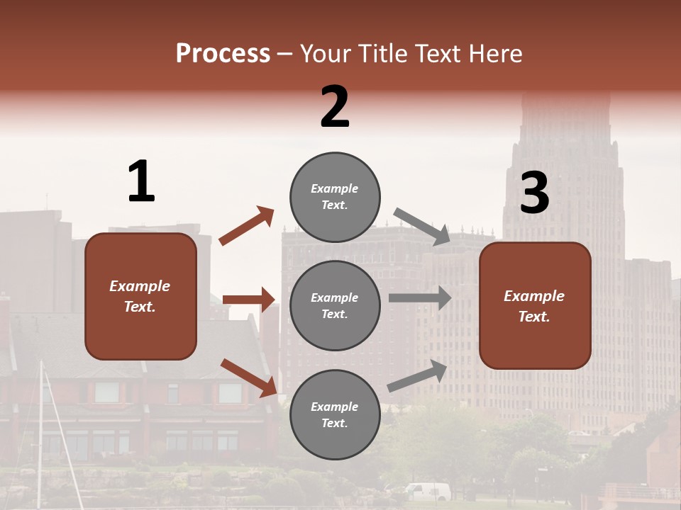 A Picture Of A City With A Large Building In The Background PowerPoint Template