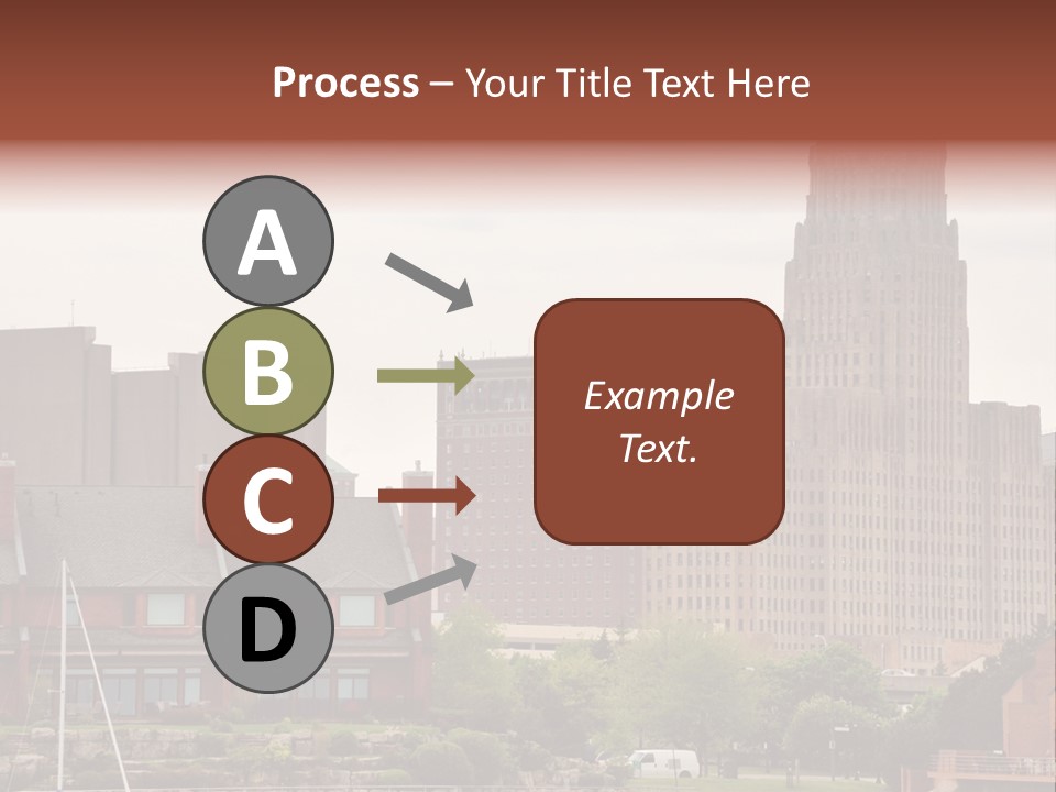 A Picture Of A City With A Large Building In The Background PowerPoint Template