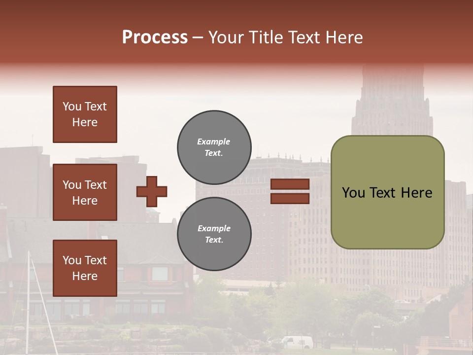 A Picture Of A City With A Large Building In The Background PowerPoint Template