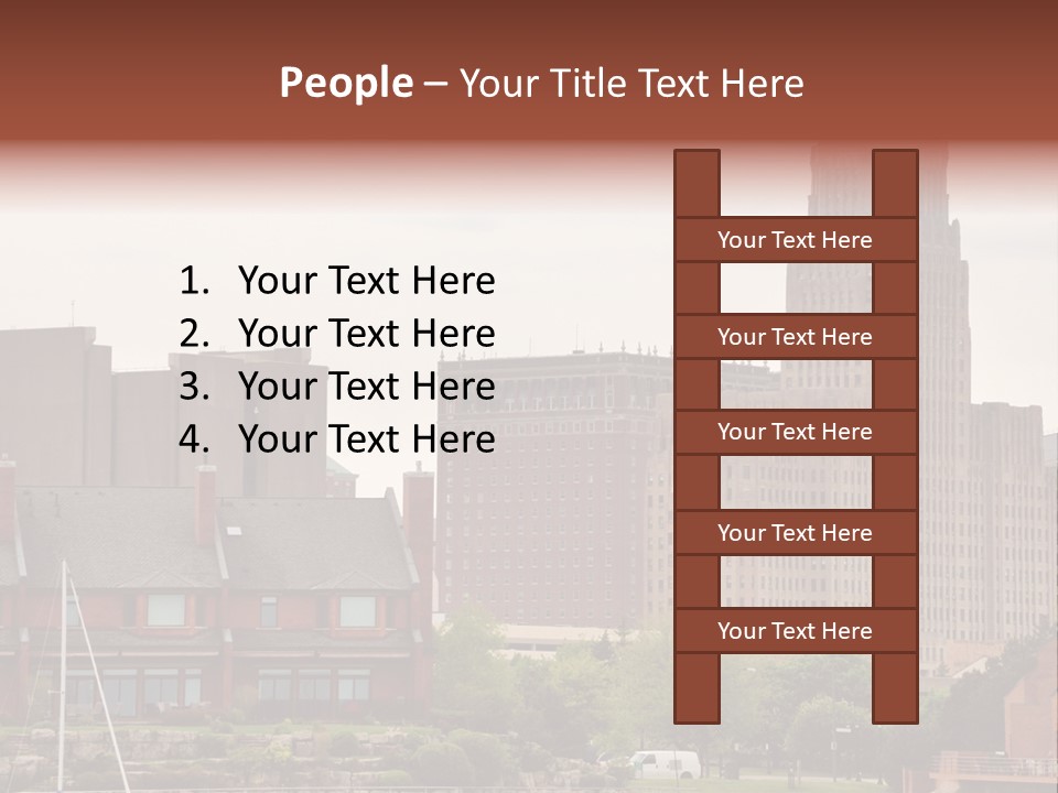 A Picture Of A City With A Large Building In The Background PowerPoint Template