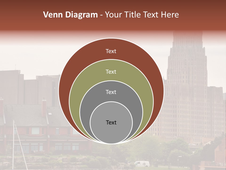 A Picture Of A City With A Large Building In The Background PowerPoint Template