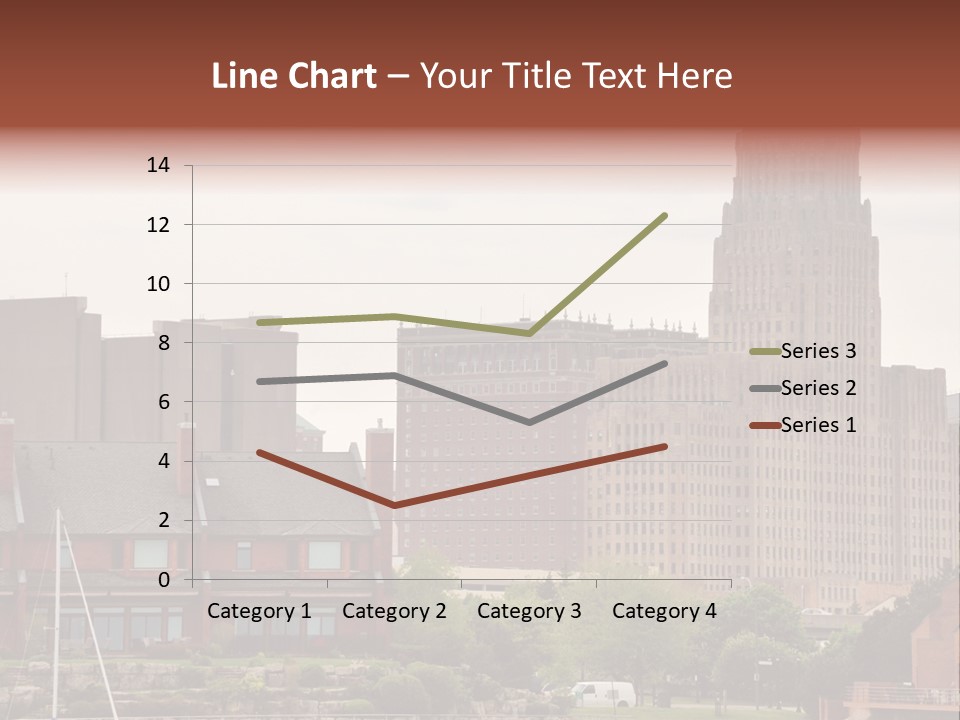 A Picture Of A City With A Large Building In The Background PowerPoint Template