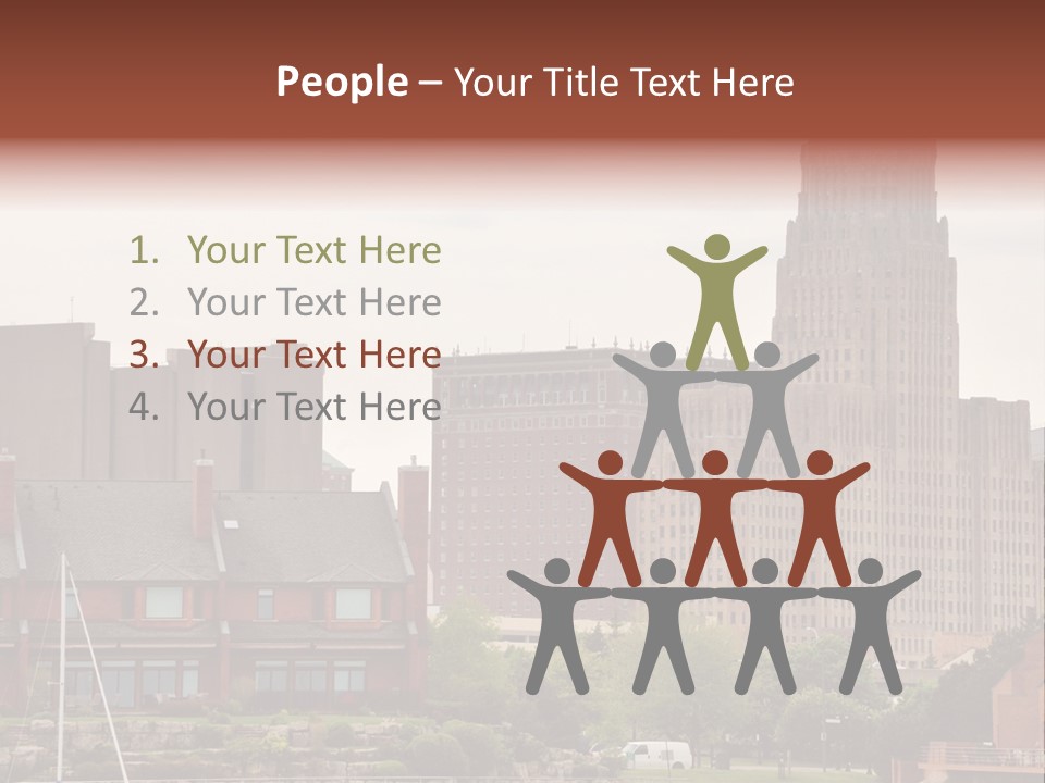 A Picture Of A City With A Large Building In The Background PowerPoint Template