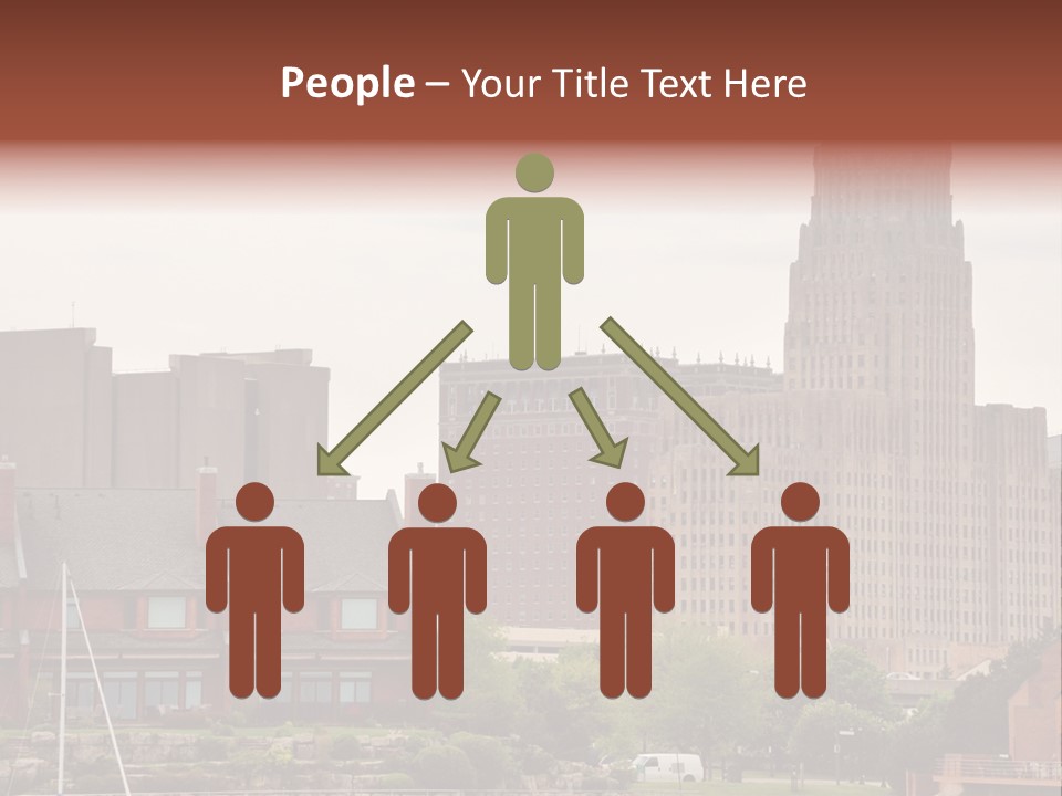 A Picture Of A City With A Large Building In The Background PowerPoint Template