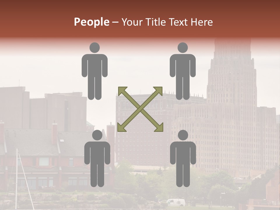 A Picture Of A City With A Large Building In The Background PowerPoint Template