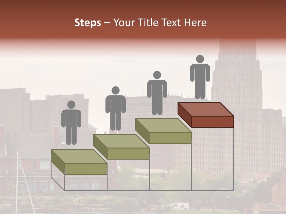 A Picture Of A City With A Large Building In The Background PowerPoint Template