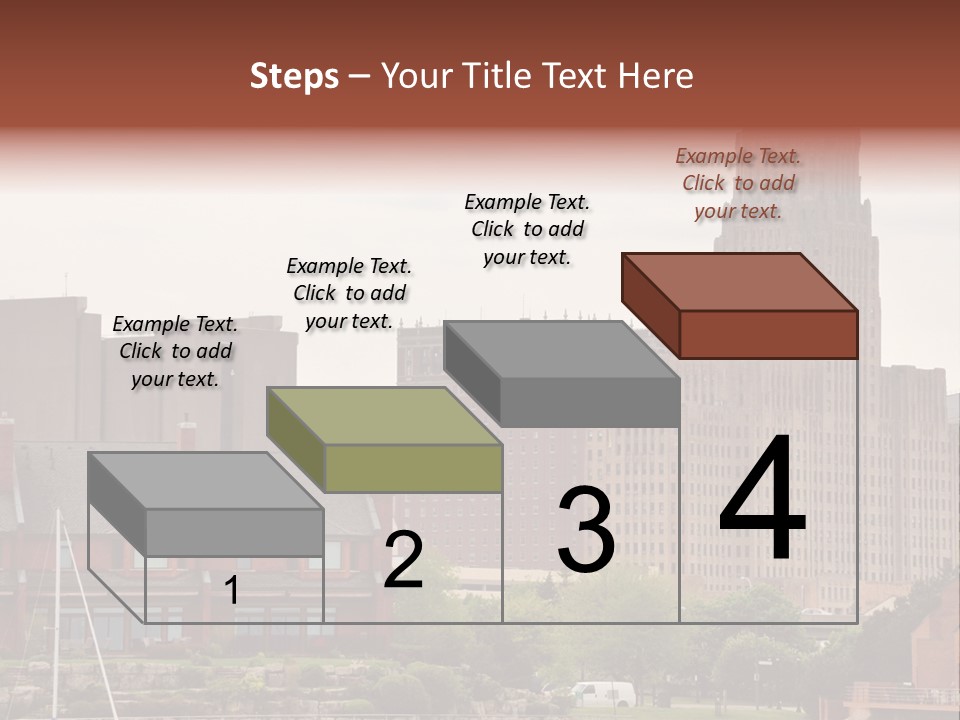 A Picture Of A City With A Large Building In The Background PowerPoint Template
