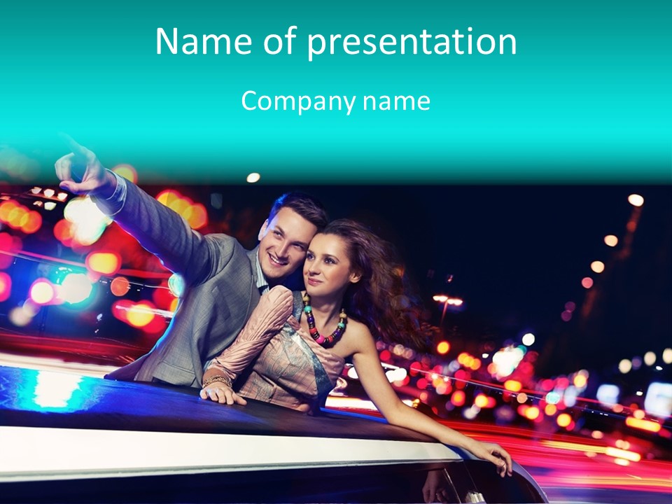 Human Woman Auto PowerPoint Template