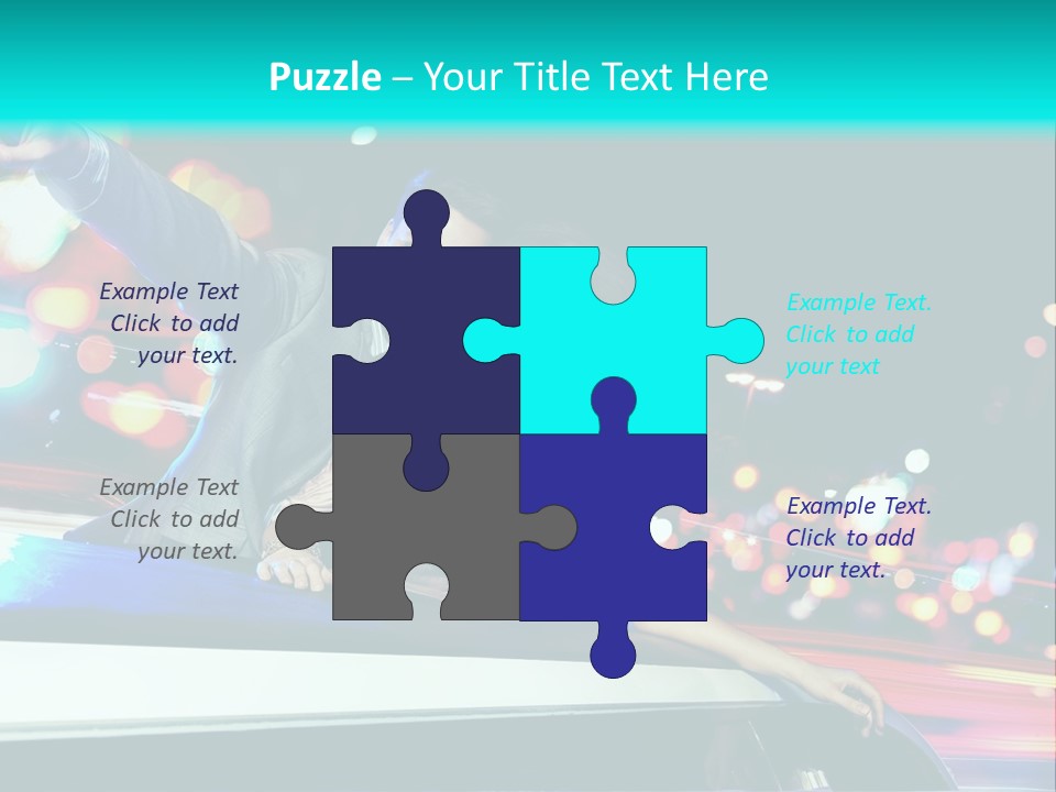 Human Woman Auto PowerPoint Template