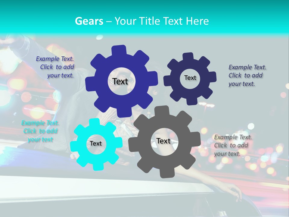 Human Woman Auto PowerPoint Template