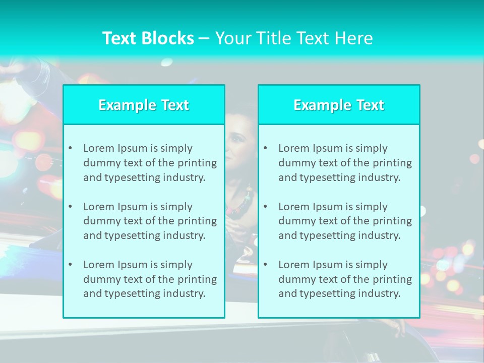 Human Woman Auto PowerPoint Template