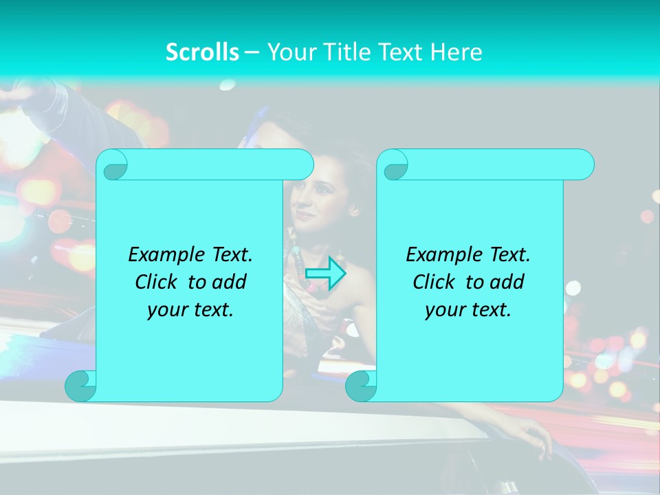 Human Woman Auto PowerPoint Template