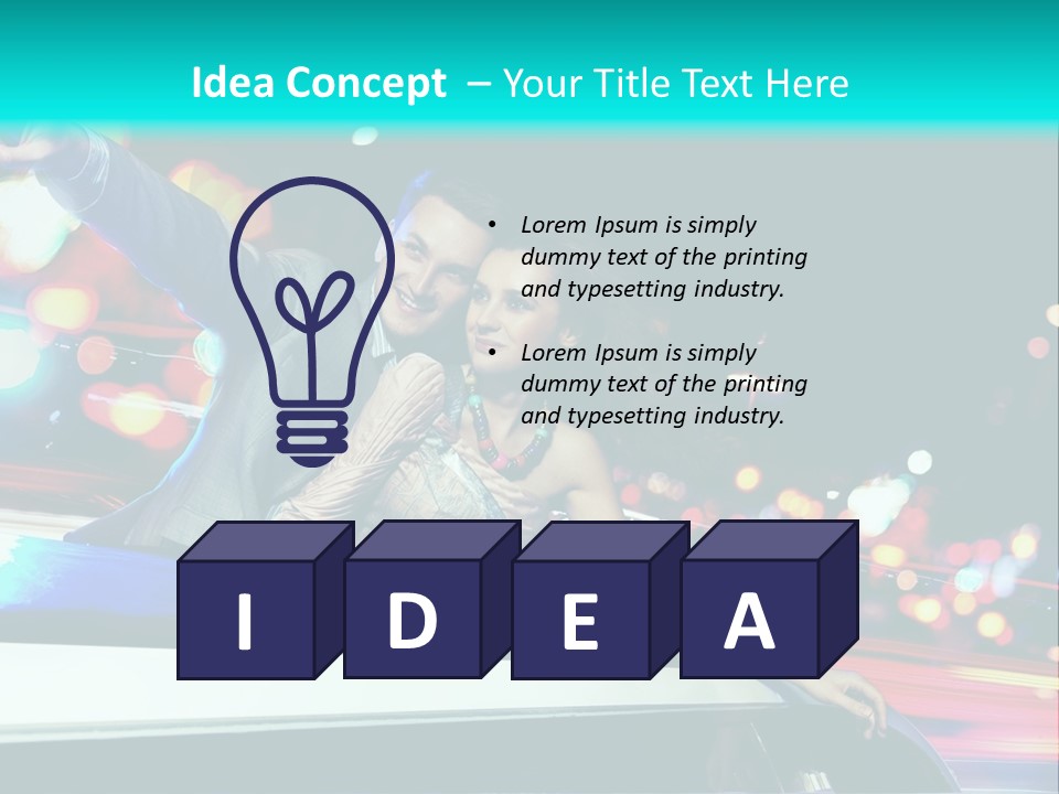 Human Woman Auto PowerPoint Template