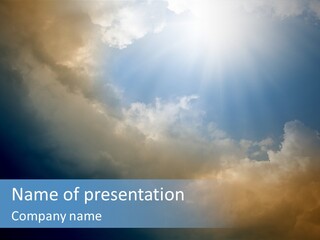 Hope Sun Sunbeam PowerPoint Template