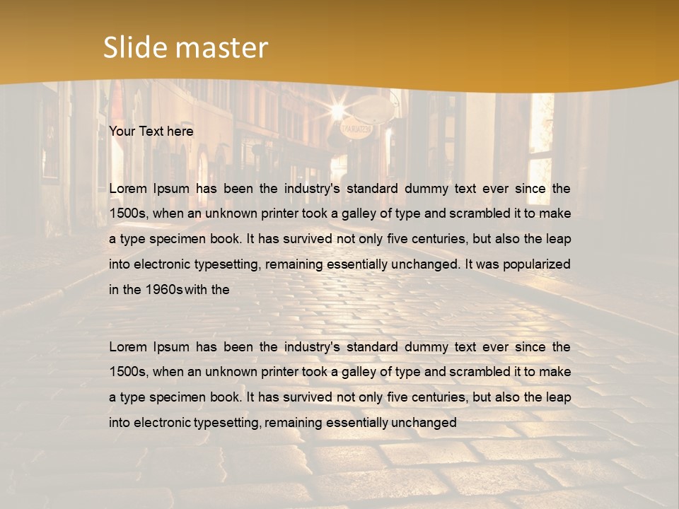 Toned Lighting Wall PowerPoint Template