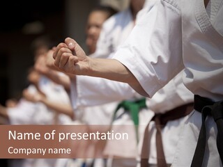 Exercise Expressing Karate PowerPoint Template
