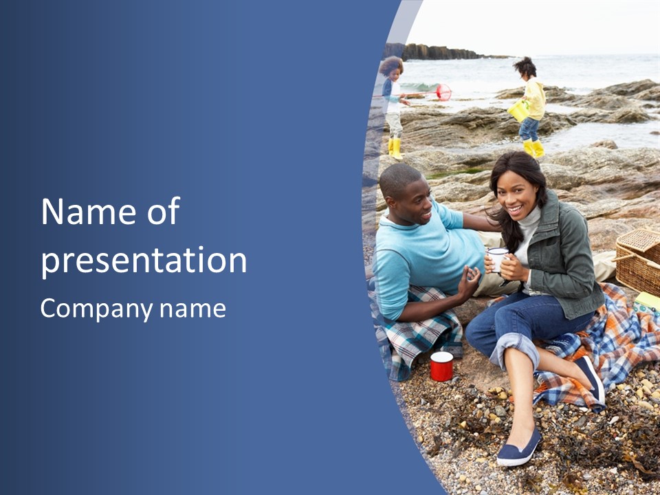 Lifestyle Male Picnic PowerPoint Template