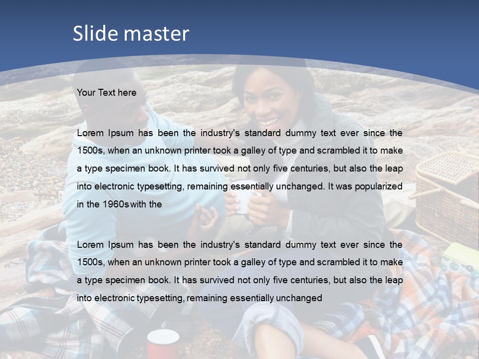 Lifestyle Male Picnic PowerPoint Template