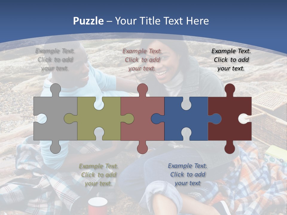 Lifestyle Male Picnic PowerPoint Template