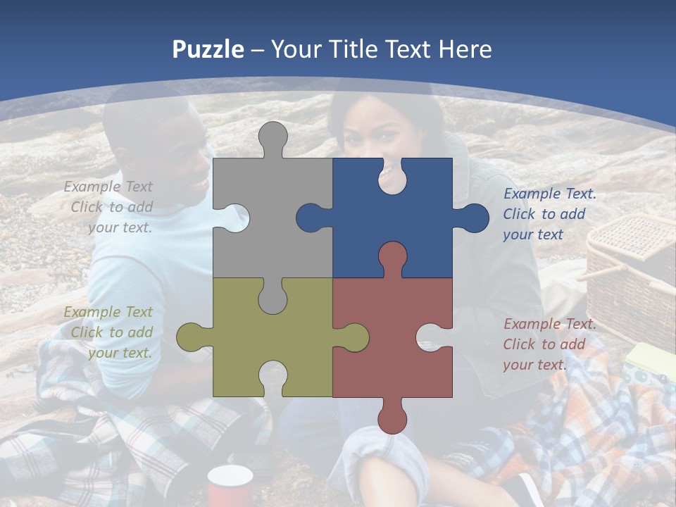 Lifestyle Male Picnic PowerPoint Template