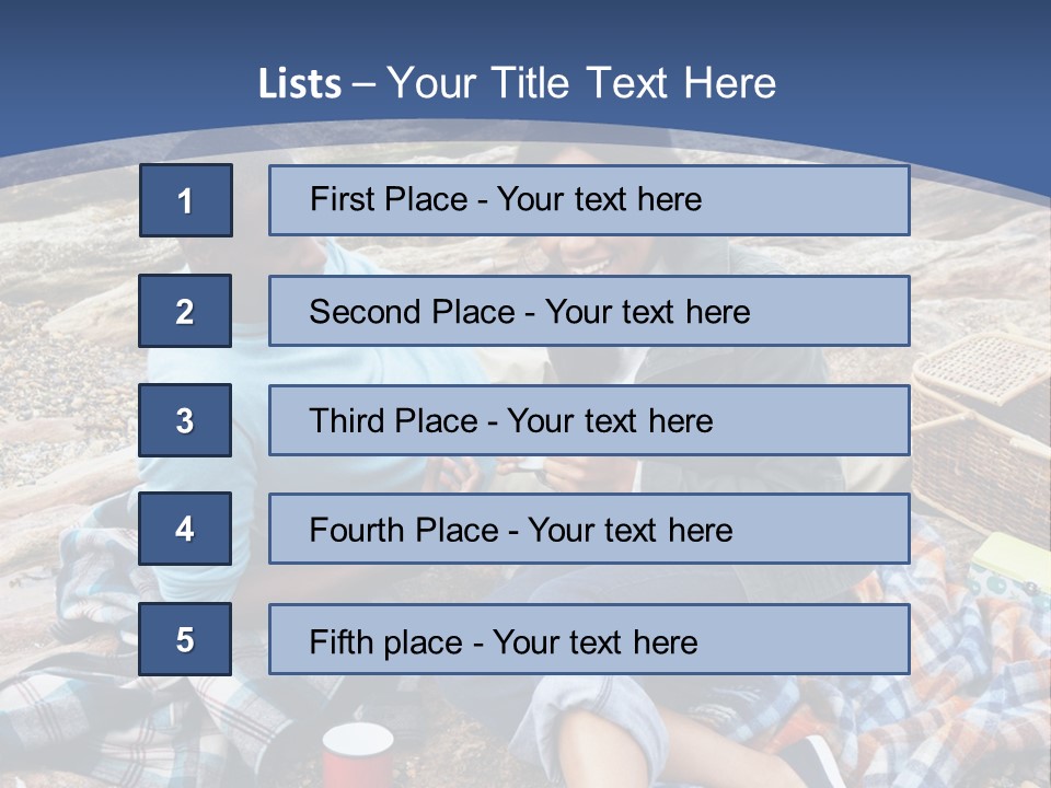 Lifestyle Male Picnic PowerPoint Template