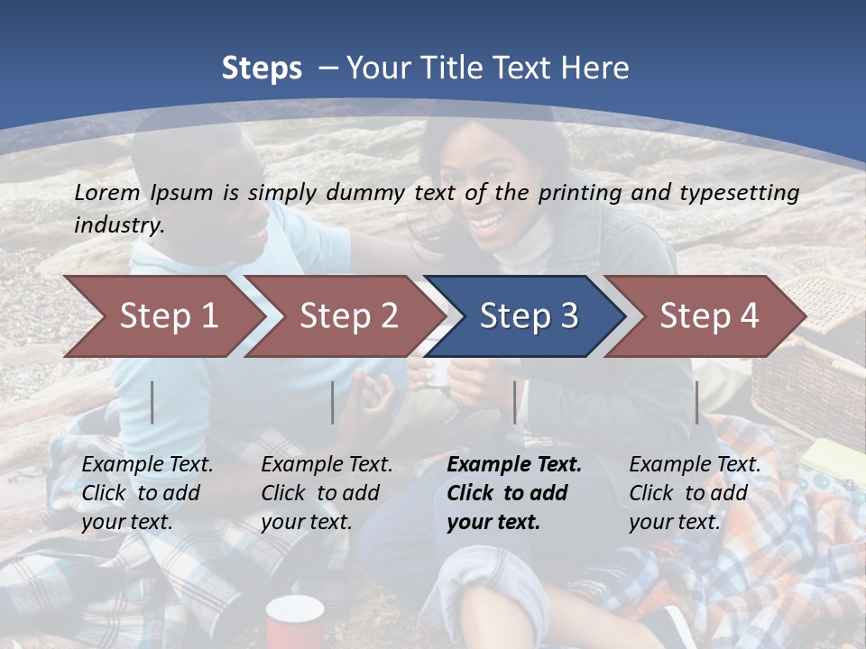Lifestyle Male Picnic PowerPoint Template