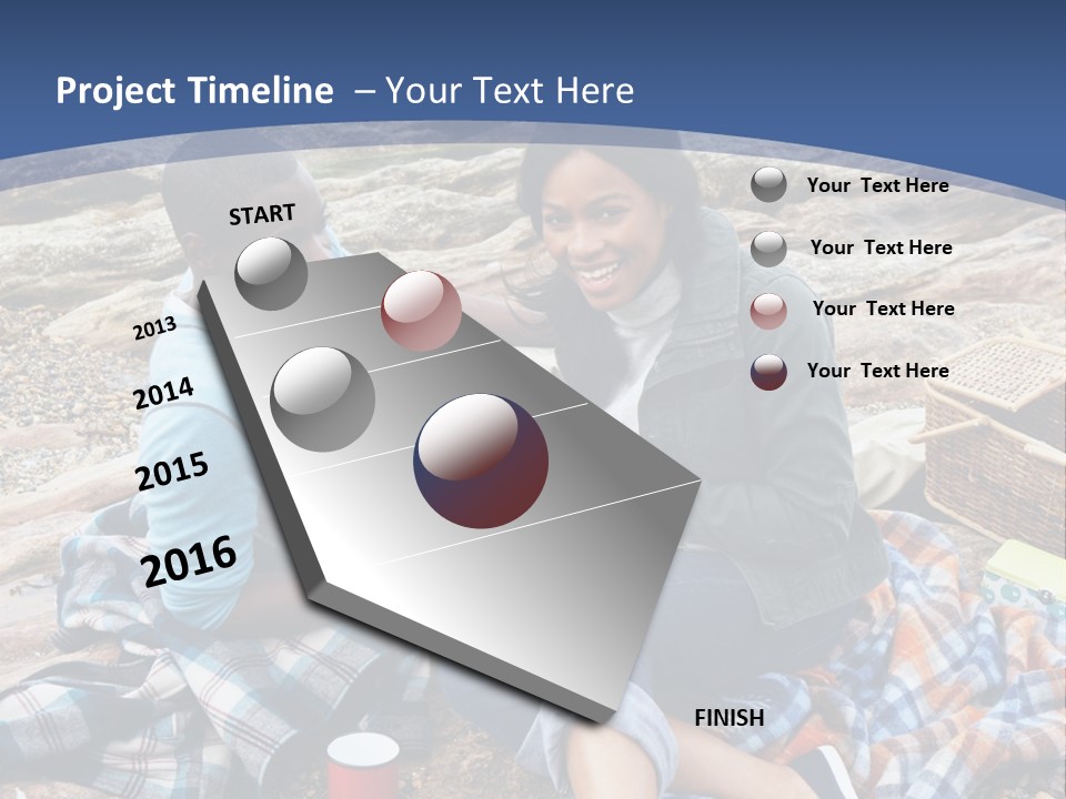 Lifestyle Male Picnic PowerPoint Template