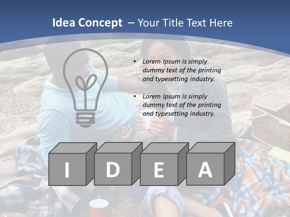 Lifestyle Male Picnic PowerPoint Template