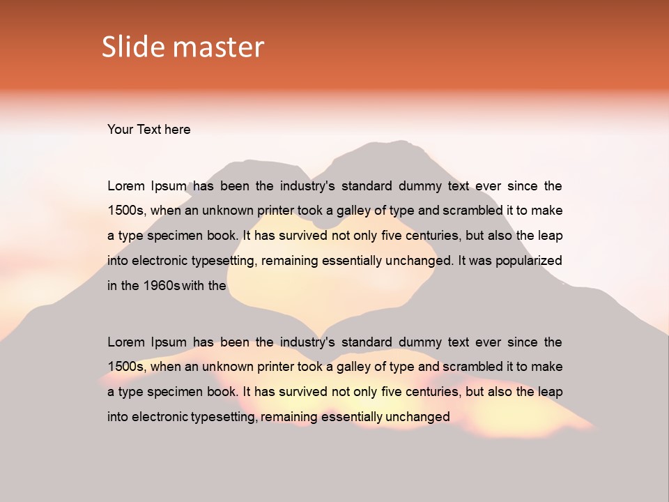 Shape Sky Sunset PowerPoint Template