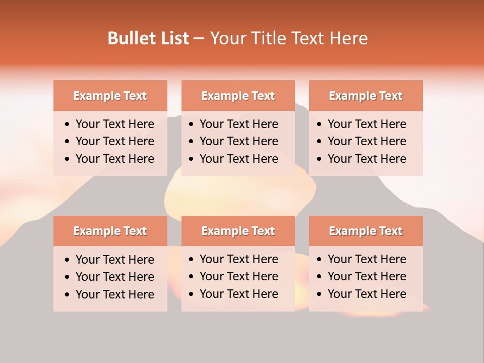Shape Sky Sunset PowerPoint Template