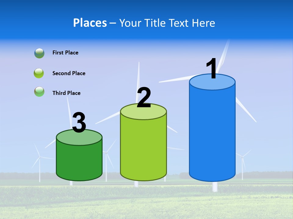 Production Windturbine Landscape PowerPoint Template