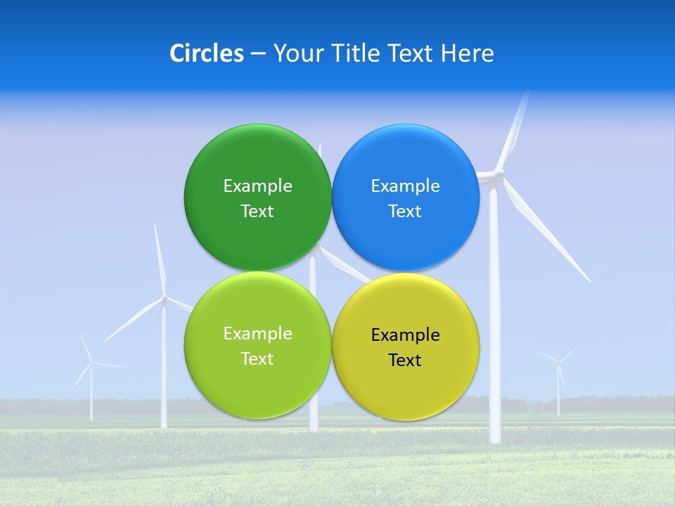 Production Windturbine Landscape PowerPoint Template