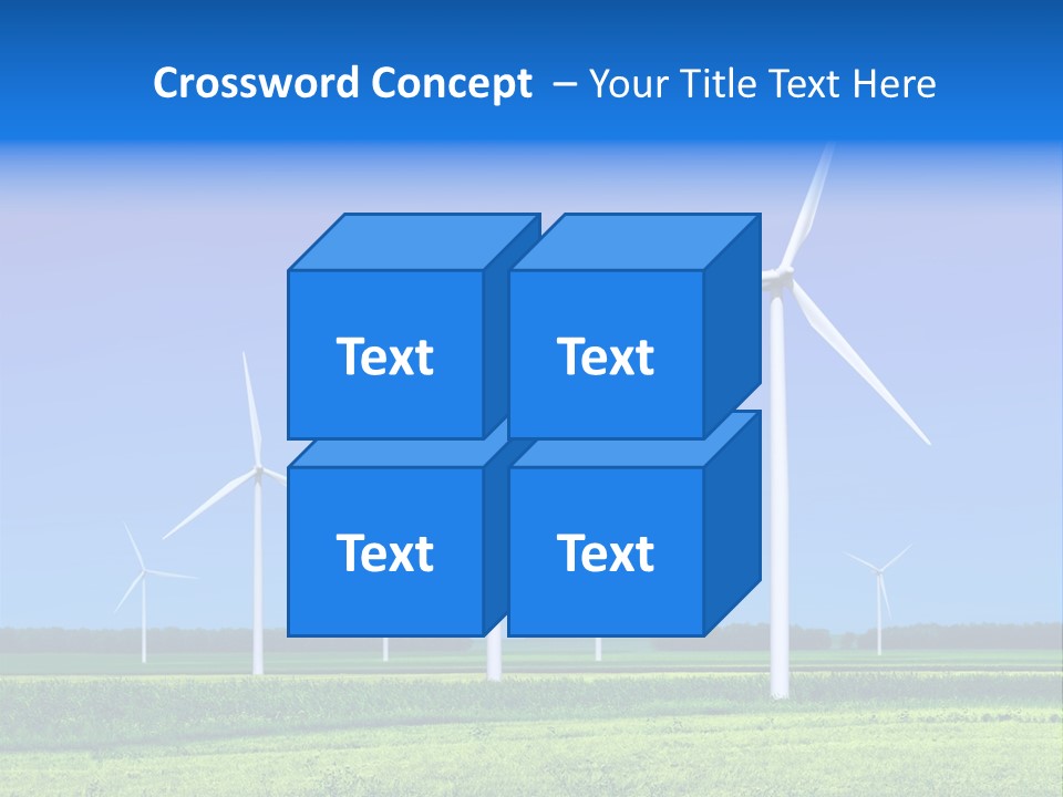 Production Windturbine Landscape PowerPoint Template