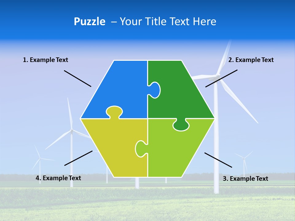 Production Windturbine Landscape PowerPoint Template