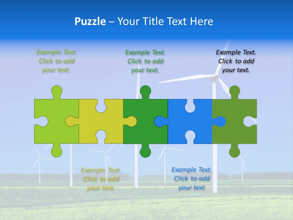 Production Windturbine Landscape PowerPoint Template