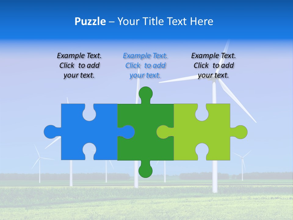 Production Windturbine Landscape PowerPoint Template