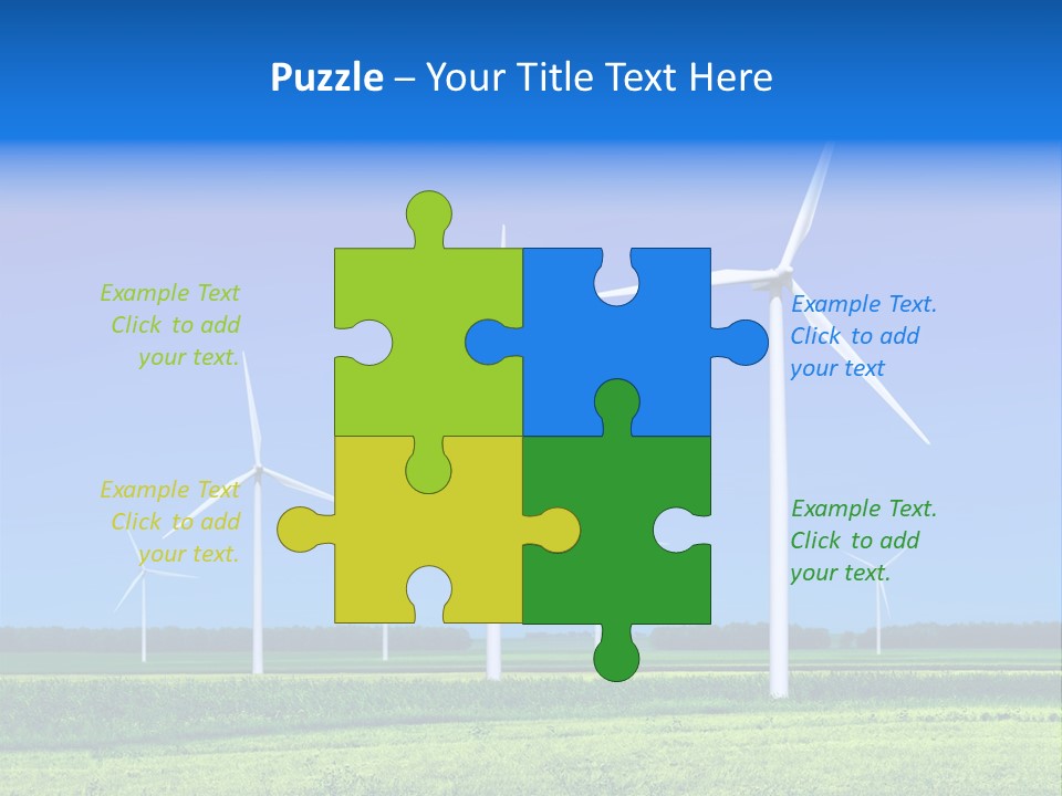 Production Windturbine Landscape PowerPoint Template